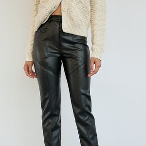 NWT!!!! ARITZIA WILFRED BLACK REBEL LEATHER PANT